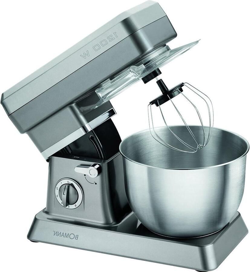 Keukenmachine Mixer Deegmixer Bakken en Koken Krachtige 1200W Motor 6.2 Liter Wit