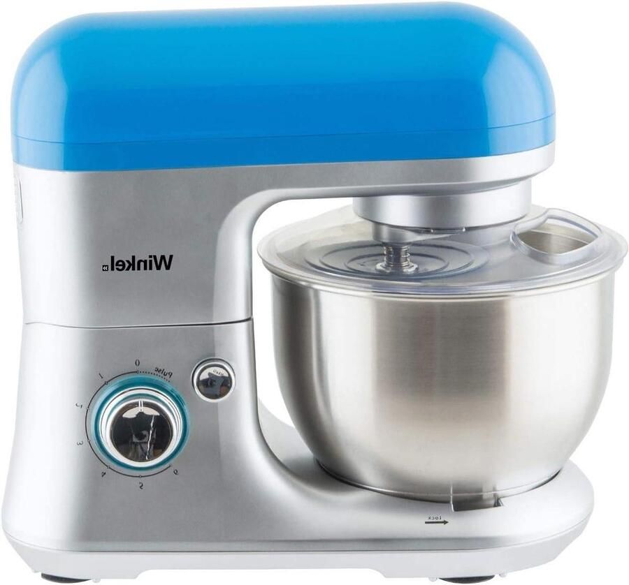 Keukenmachine Mixer Keuken Bakken en Koken 6 Snelheden 4 Liter Blauw