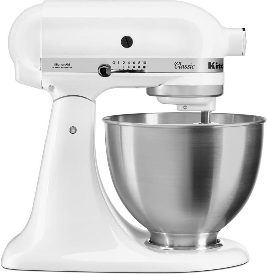 Keukenmachine Mixer Keuken Bakken en Koken Robuust metalen design 43 L Porselein White