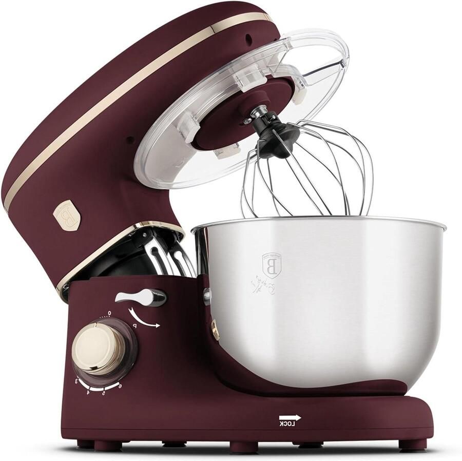 Keukenmachine Mixer Kom Bakken En Koken Stil En Krachtig 6 Liter Kom Bordeaux Mat