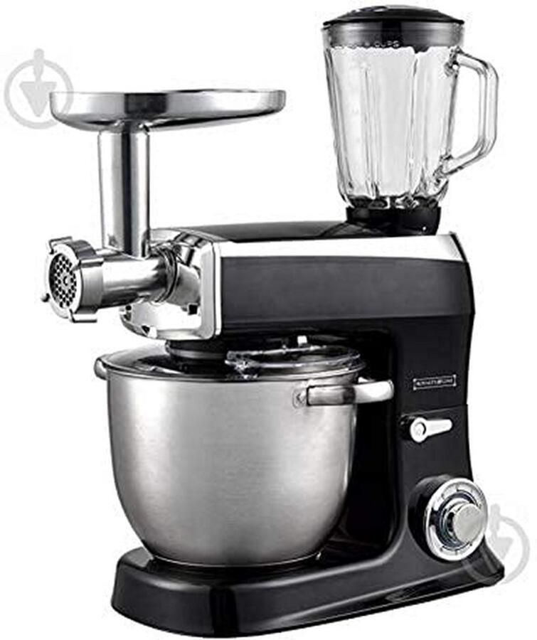 Keukenmachine Mixer Robot Bakken en Koken Krachtige Motor 6.5 Liter Kom Zwart