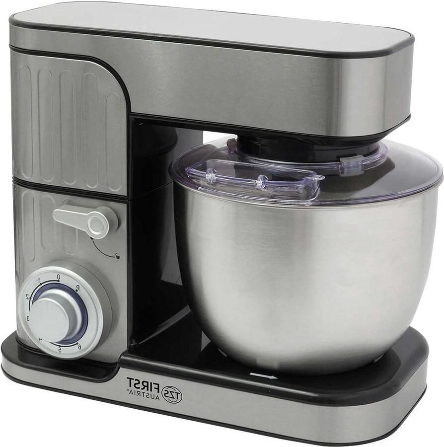Keukenmachine Mixer Staande Bakken en Koken 1300 Watt Kracht 5 Liter Kom Grijs
