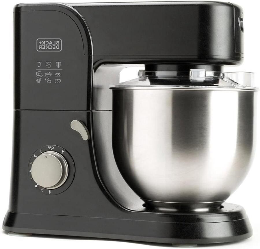 Keukenmachine Mixer Staande Mixer Bakken en Koken Planetaire Rotatie 52 Liter Zwart