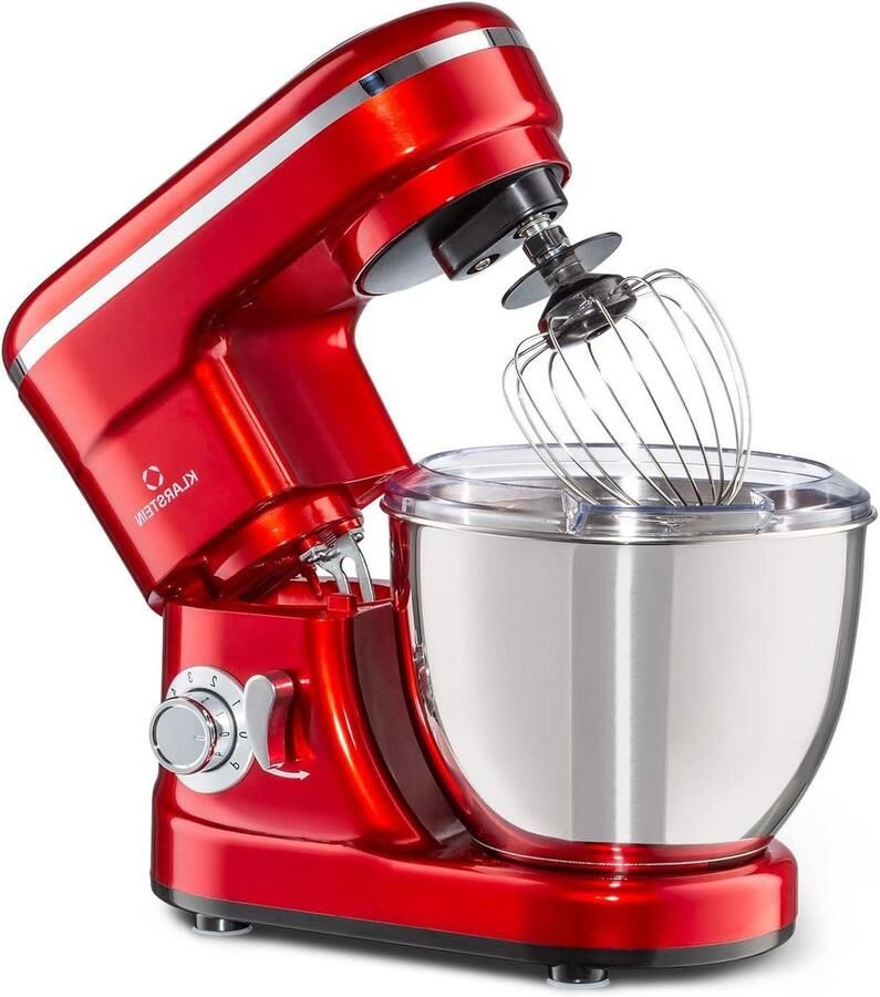 Keukenmachine Mixer Standmixer Bakken en Koken Planetair Mengsysteem 4 liter Rood