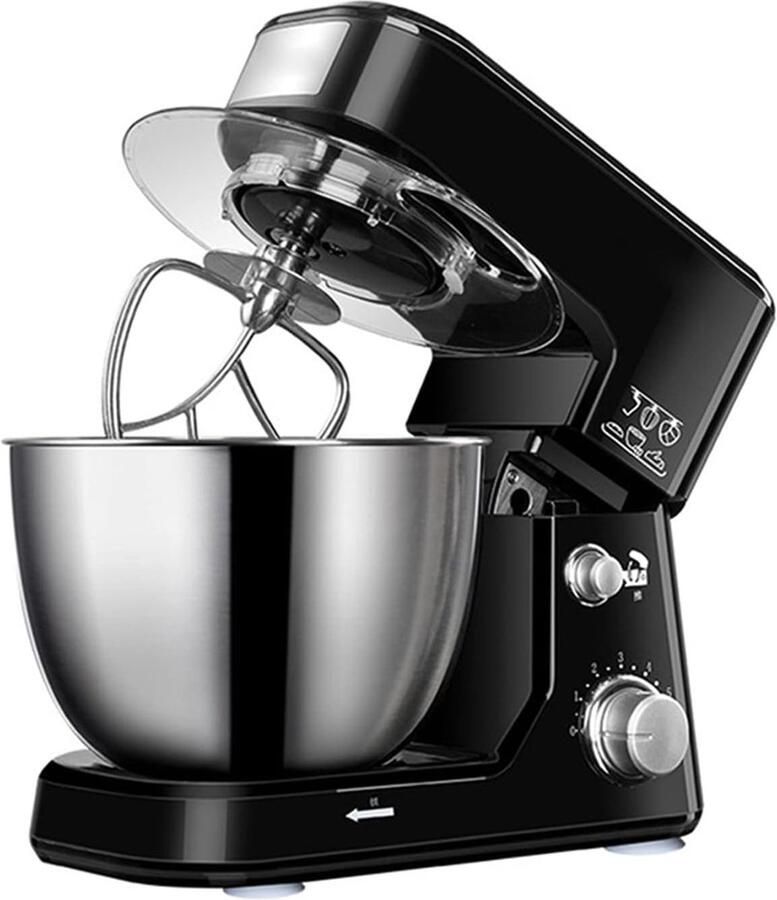 Keukenmachine Mixer Standmixer Keuken Bakken Thuis 6 Snelheden Instelbaar 4L Kom Multicolor