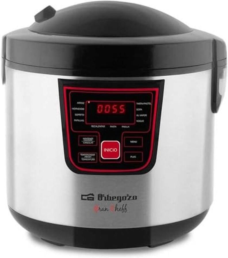 Keukenmachine Multicooker Kookpan Maaltijden Bereiden 11 Kookprogramma's 5 Liter Inhoud Roestvrij Staal Grijs
