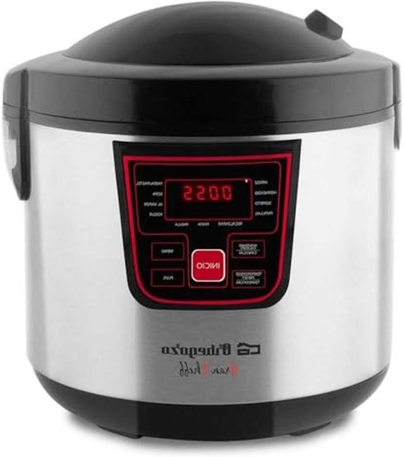 Keukenmachine Multicooker Kookpan Maaltijden Bereiden 11 Kookprogramma's 5 Liter Inhoud Zilver Grijs