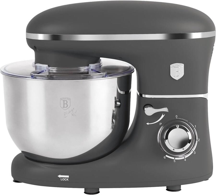 Keukenmachine Multifunctioneel Apparaat Voedselbereiding Krachtige Motor 6 Liter Kom Antraciet