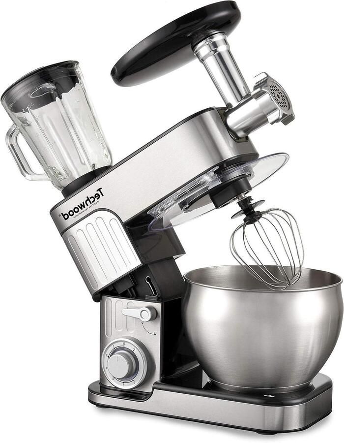 Keukenmachine Multifunctionele mixer Bakken en mixen Krachtige 1300 Watt motor 7 Liter kom Roestvrij staal