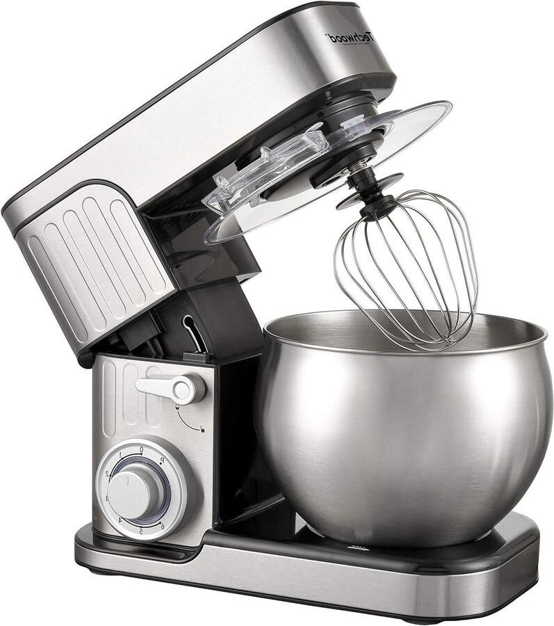 Keukenmachine Multifunctionele mixer Bakken en mixen Krachtige 1300W motor 6 liter kom RVS
