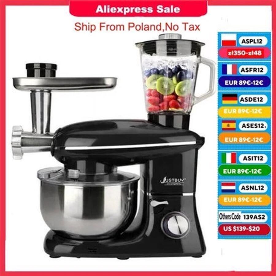 Keukenmachine – Multifuntionele Keukenmachine – Foodprocessor – Mixapparaat – 1500W Motor – Hakken En Mengen