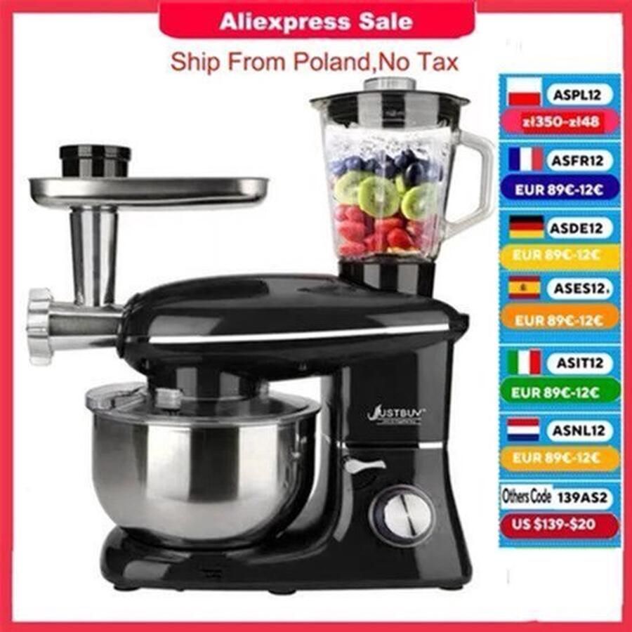 Keukenmachine – Multifuntionele Keukenmachine – Foodprocessor – Mixapparaat – 1500W Motor – Hakken En Mengen