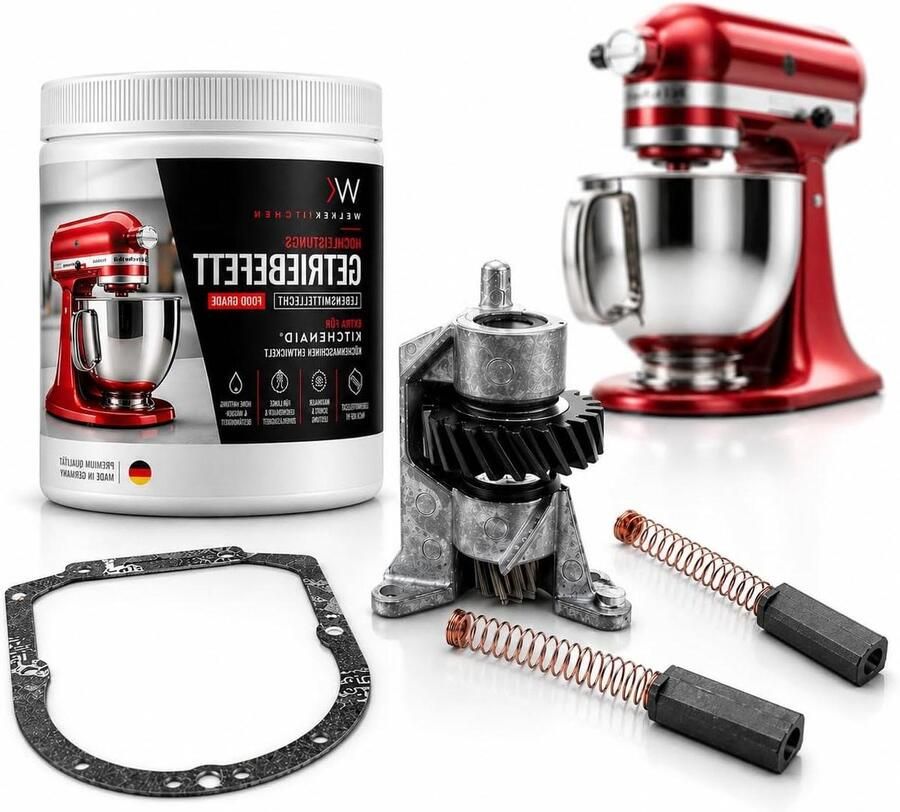 Keukenmachine Onderhoudsset Reparatieset Tandwiel Keukenmachine Reparatie Complete Onderhoudsset 2 Koolborstels Zilverkleurig