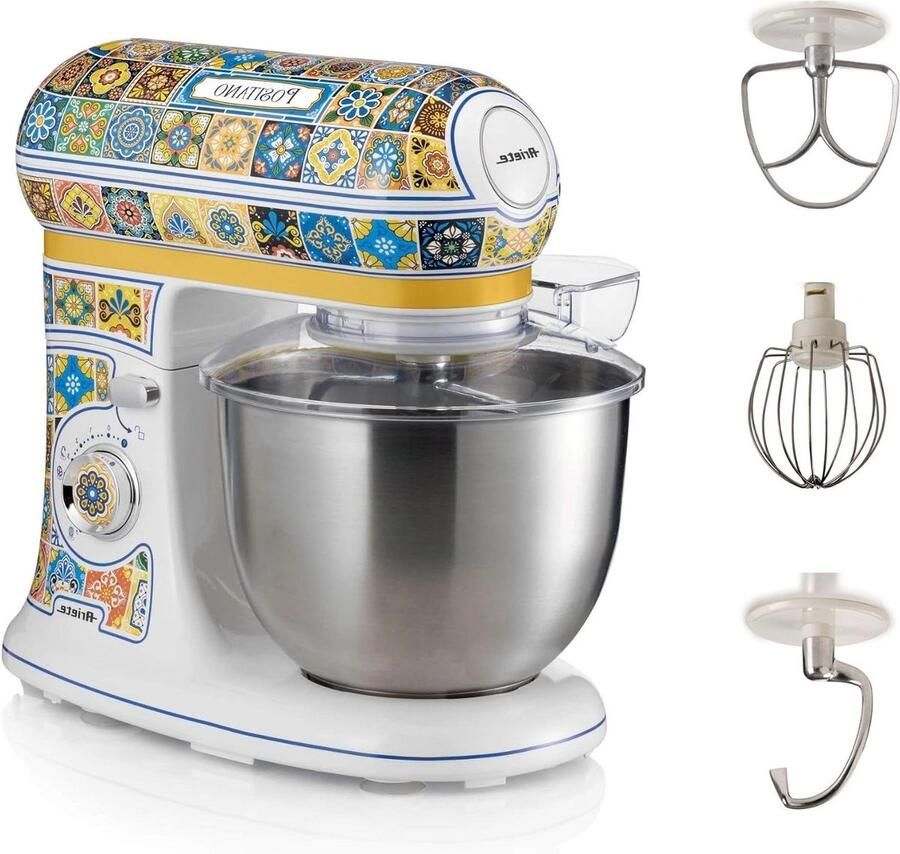 Keukenmachine Planeetmenger Bakken en Koken Krachtige 2400 Watt Motor 5.5 Liter Cup Geel Blauw