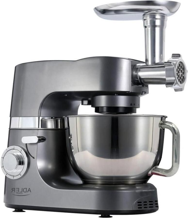 Keukenmachine Planetrobot Mixer Gebak Maken Krachtige Motor 7 Liter Kom Zilver