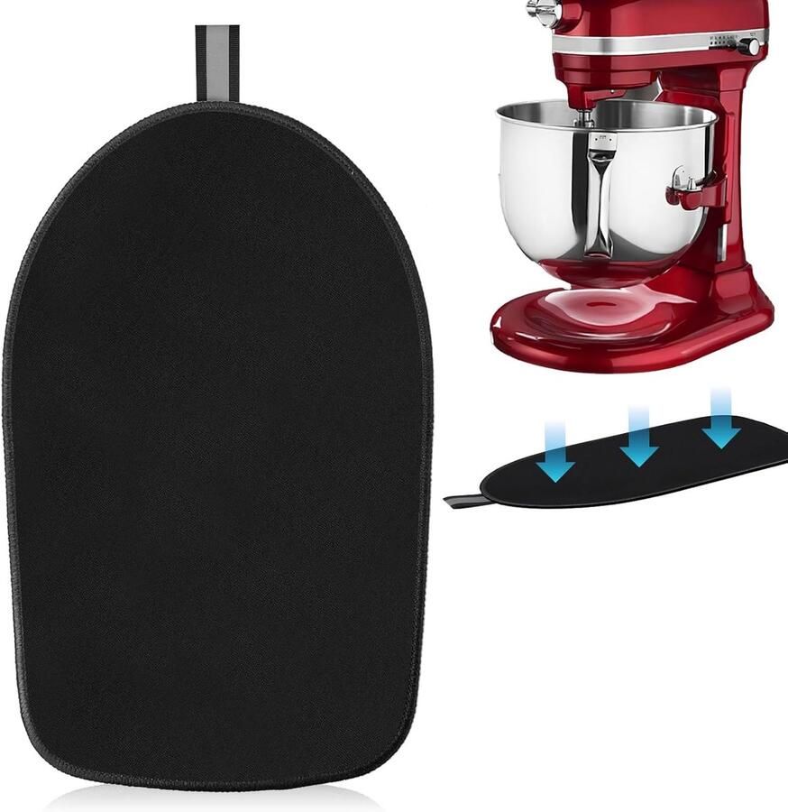 Keukenmachine Plank Accessoire Mat Gemakkelijk Verschuiven Speciaal Ontworpen 21.7 x 17.1 cm Zwart