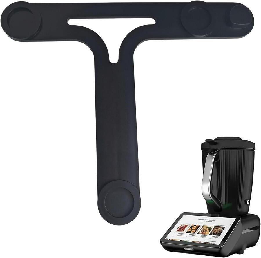 Keukenmachine Plank Glijplank Accessoire Apparaat Verplaatsen Geïntegreerde Spatelhouder 29 x 24 cm Mat Zwart