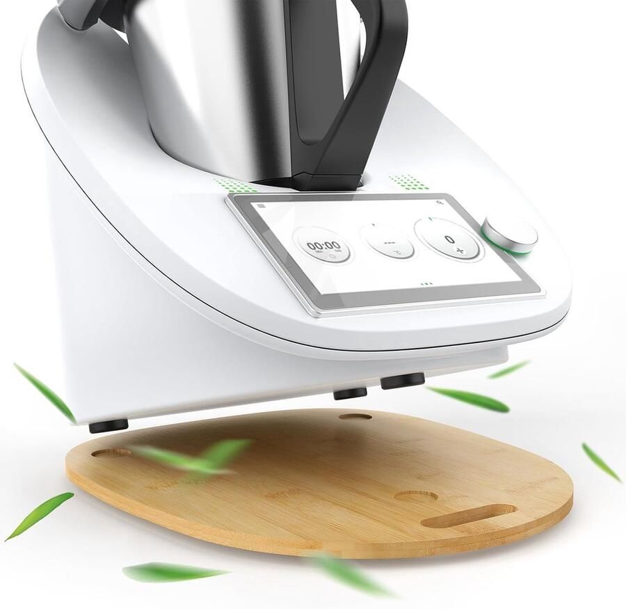 Keukenmachine Plank Glijplank Accessoire Keuken Organisatie Natuurlijk Bamboe Materiaal 38x32 cm Houtkleur