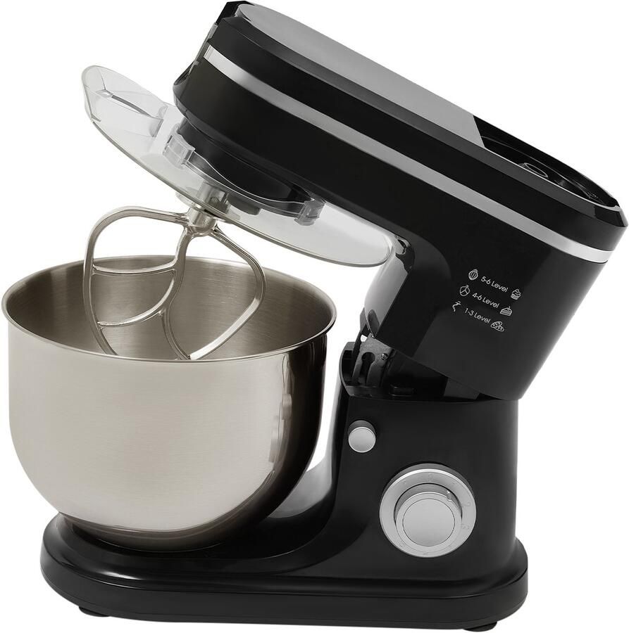 Keukenmachine Roestvrijstalen Kom 1500 W Vermogen 6 Liter Inhoud Roestvrij Staal Multifunctionele Standmixer
