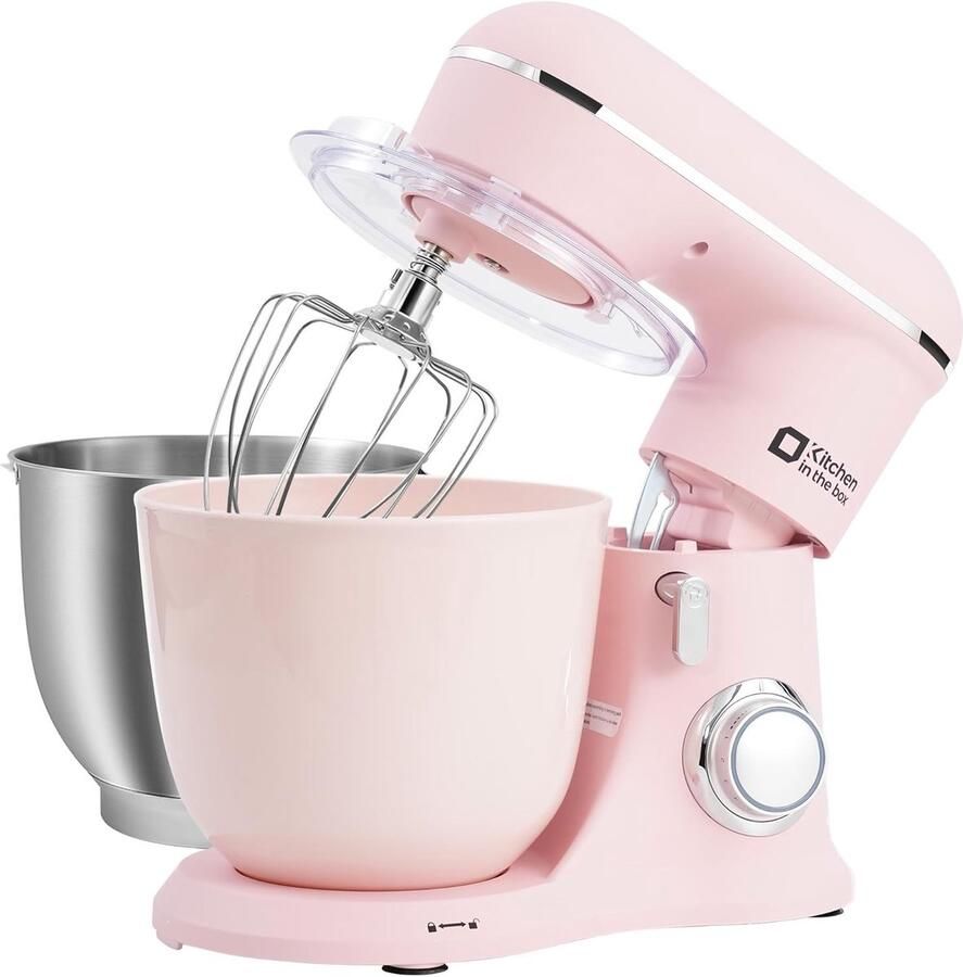 Keukenmachine Roze 1300W Vermogen 10 Snelheden Voor Koks en Bakkers