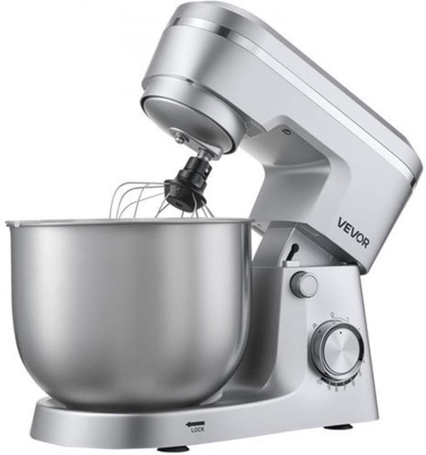 Keukenmachine Staande Mixer 1500 W Vermogen 5 7 L Roestvrijstalen Mengkom 10 Snelheden ABS Materiaal Voor Bakken En Mixen