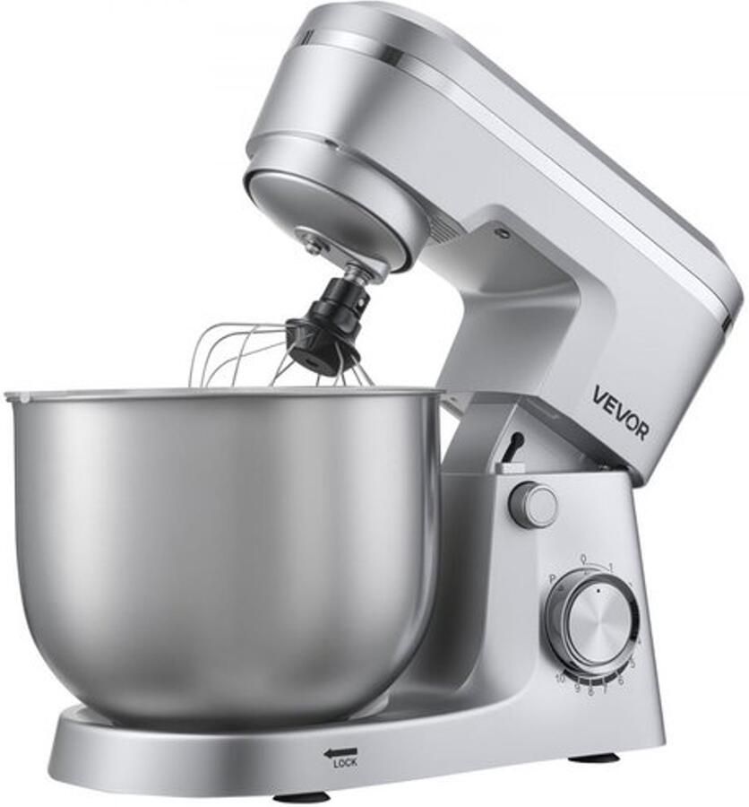 Keukenmachine Staande Mixer 1500 W Vermogen 5 7 L Roestvrijstalen Mengkom 10 Snelheden ABS Materiaal Voor Bakken En Mixen