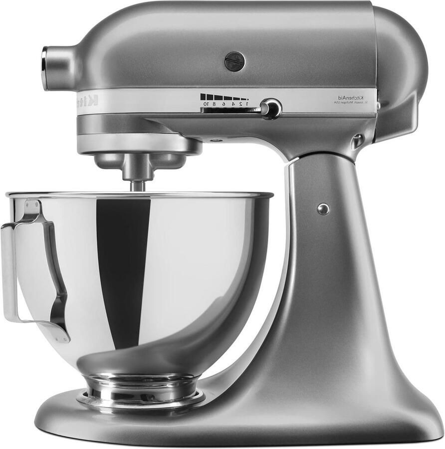 Keukenmachine Standmixer Mixer Mengen en Koken Originele Planeetmixer 4.3 Liter Zilver