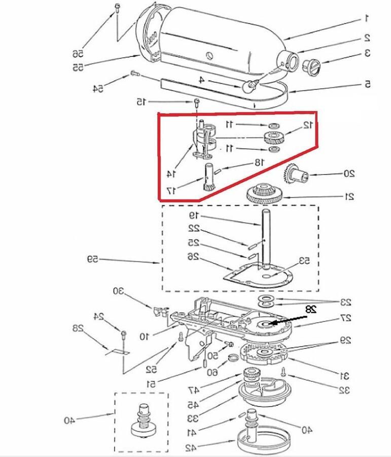 Keukenmachine Tandwielset Motor Tandwiel Reparatie Apparaat Repareren Gecertificeerd Origineel Onderdeel 168 x 94 x 47 cm