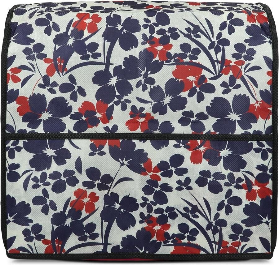 Keukenmachinehoes Apparaatbeschermer Apparaat beschermen Met opbergvakken 35.5 x 35.5 x 22.5 cm Blauw rood wit