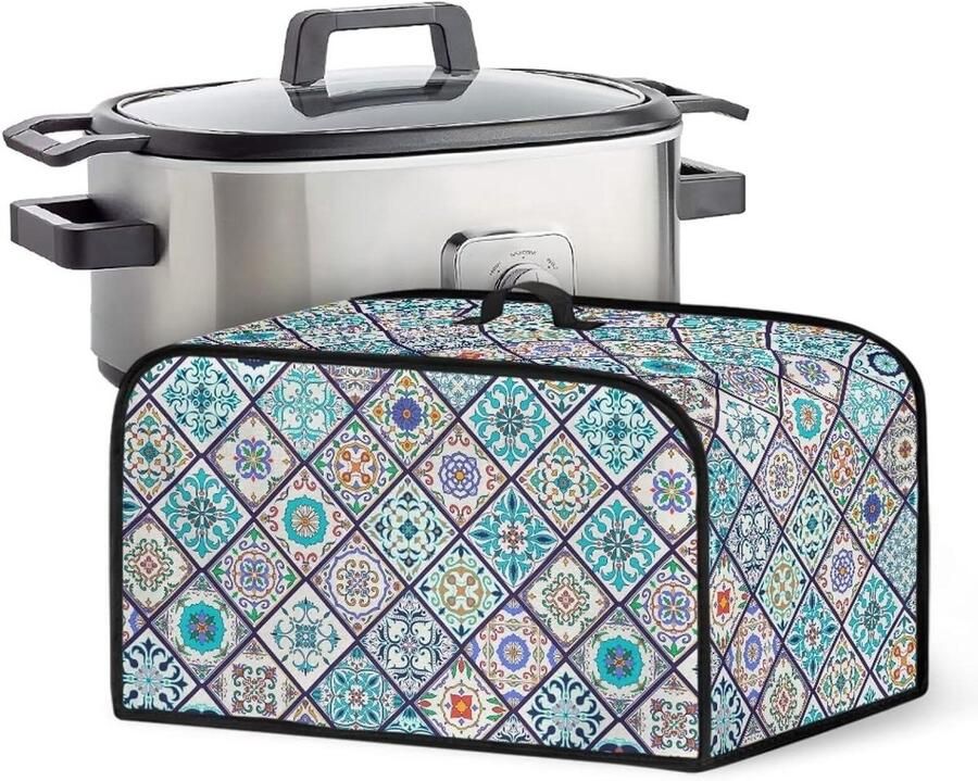 Keukenmachinehoes Apparaatbeschermer Apparaten Schoon Met Opbergvak 43x27x25 cm Blauw