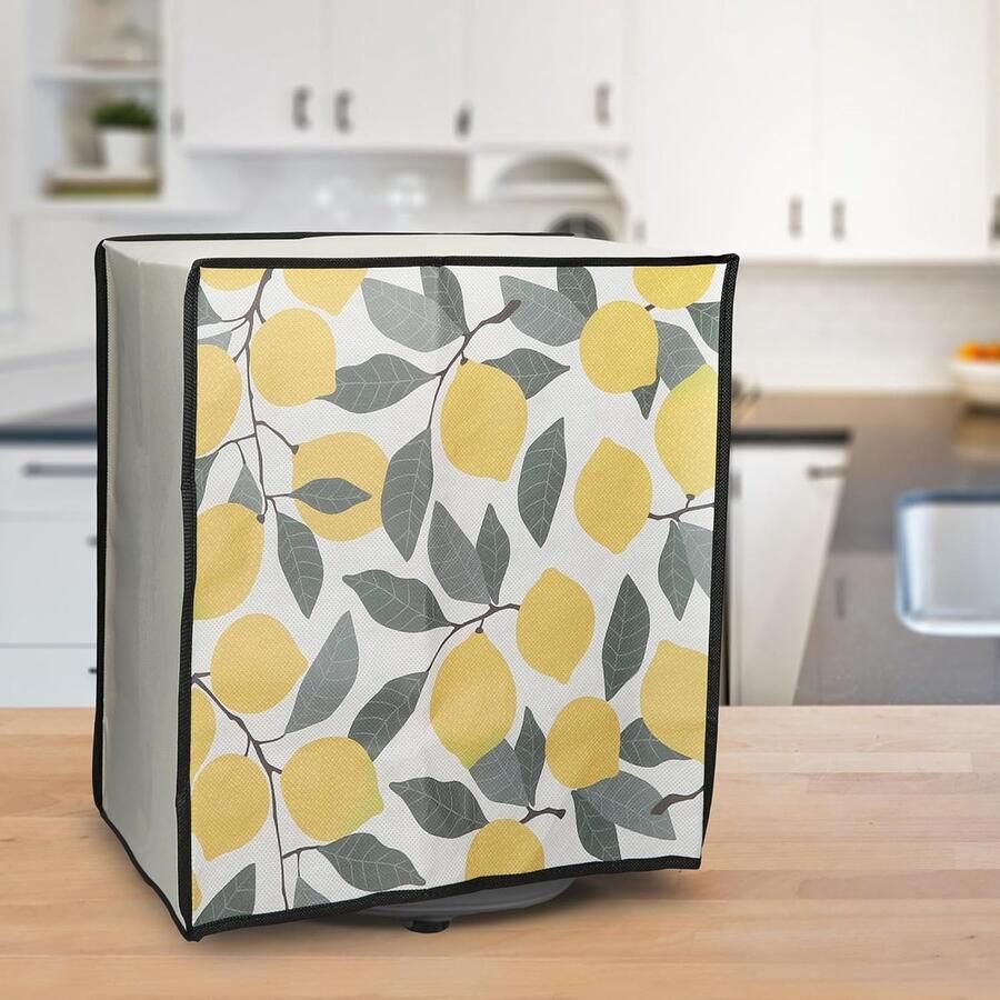 Keukenmachinehoes Apparaathoes Keuken opruimen Scheurbestendig materiaal 34x35x34 cm Geel groen beige