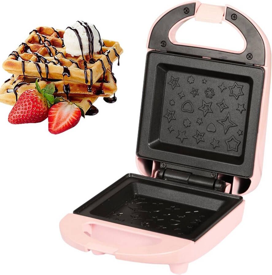 Keukenmachines Roze Panini Grill 600W Compact Ontwerp Anti-Aanbak Laag Geschikt voor Broodjes Grilled Cheese