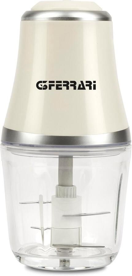 Keukenmixer 500 W met glazen beker en roestvrijstalen messen PULSE-functie 500 ml wit