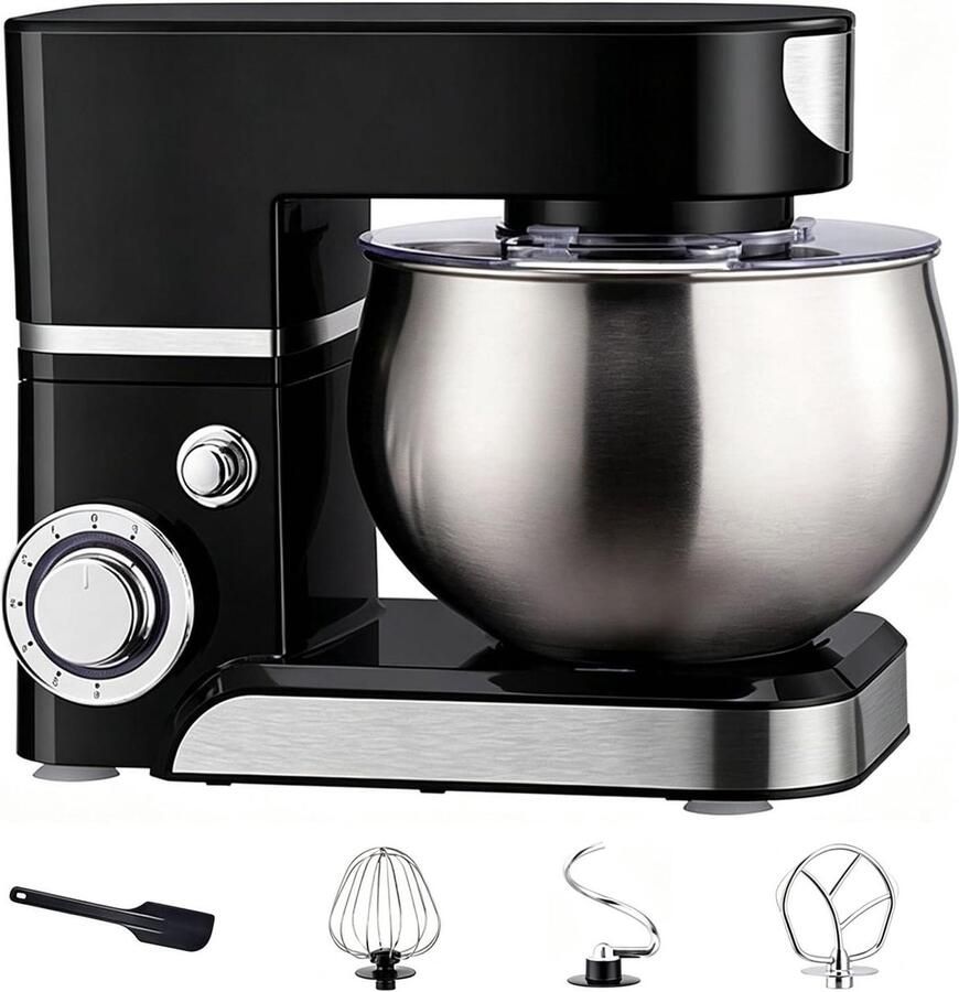 Keukenmixer Deeg Mengmachine Bakken en Maken Planetaire Mengstructuur 36x22x28 cm Wit