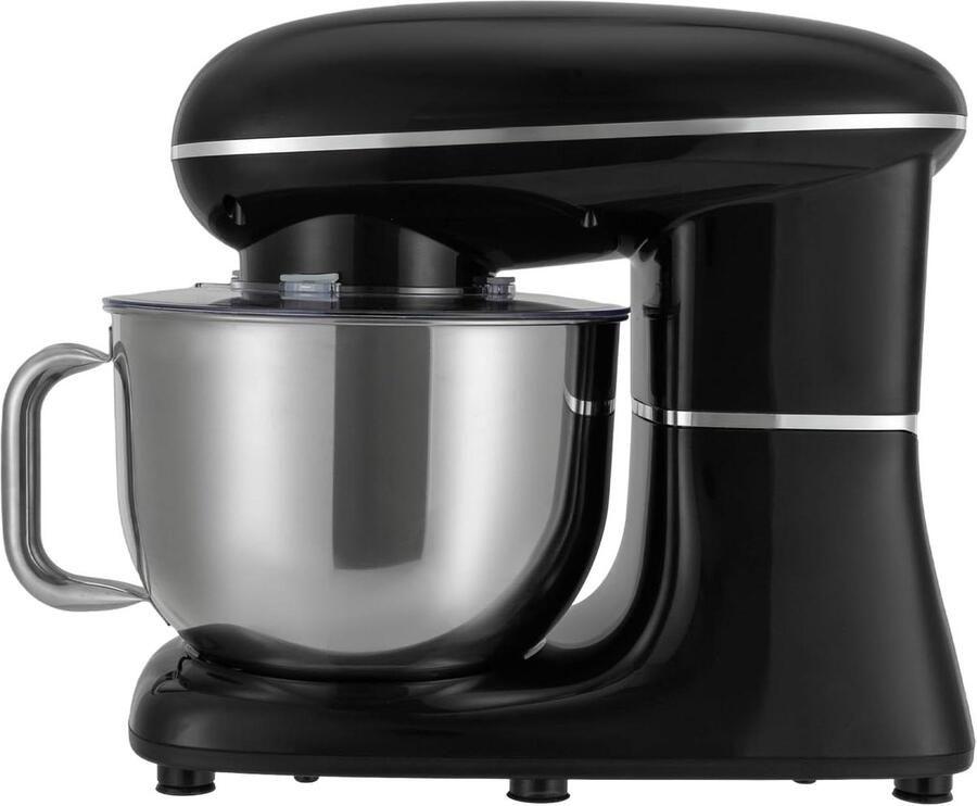 Keukenmachine 1500W Keukenmixer Krachtig Brood Deeg Maken Compact LCD Display 6.2 Liter Kom Zwart