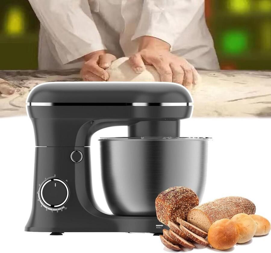 Keukenmixer Elektrisch Bakmachine Deeg Bakken En Koken Kantelkop Design 52 Liter Kom Zilver