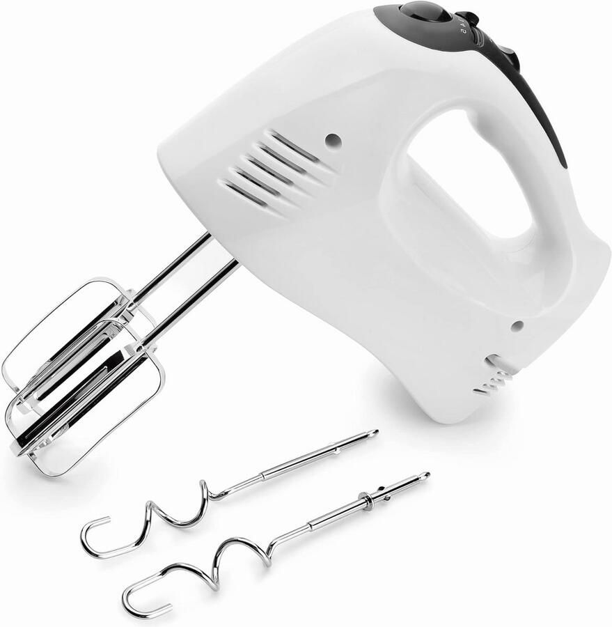 Keukenmixer Handmixer Beslag Maken Lichtgewicht Krachtig 300 Watt Wit