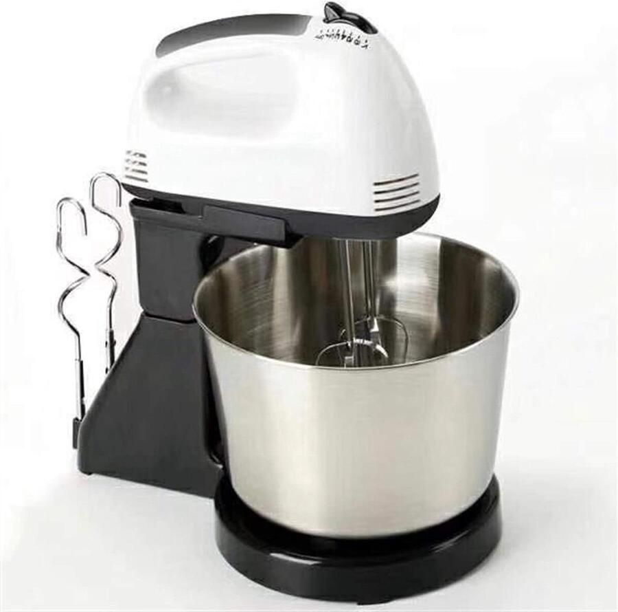 Keukenmixer Handmixer Deegmixer Bakken en Mixen Twee-in-één Ontwerp 2 Liter Zwart