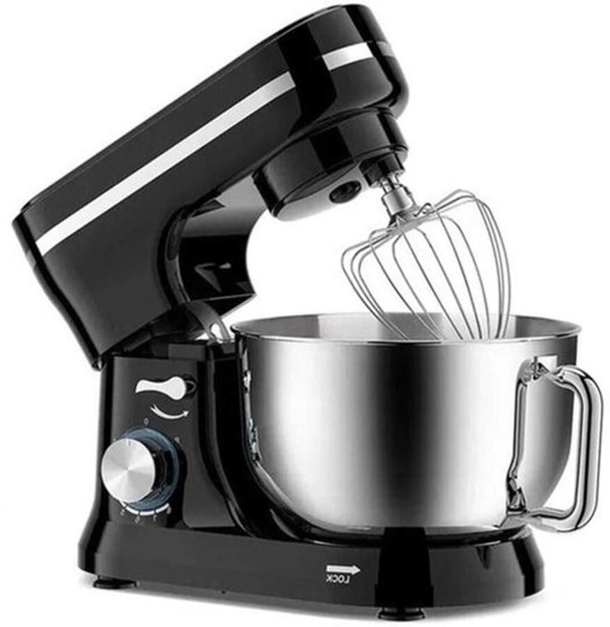 Keukenmixer Keukenmachine Foodprocessor Keukenrobot 1000W – 8 Snelheden – 4.5L Roestvrijstalen Kom – Elektrische Foodmixer Zilver