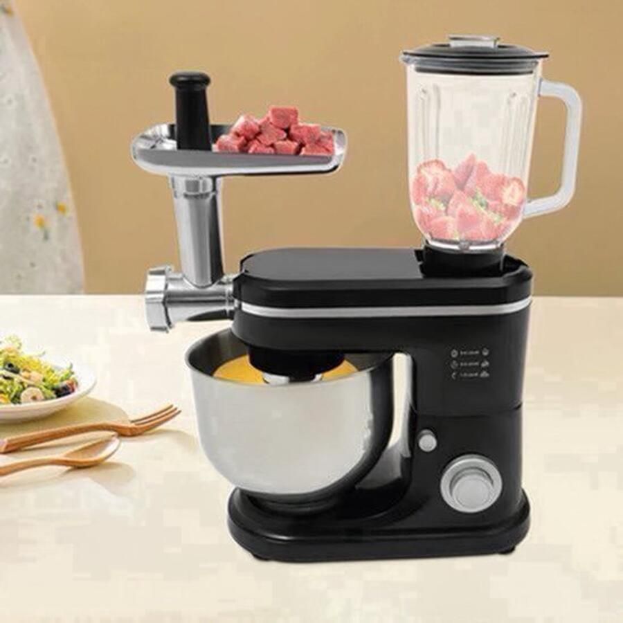 Keukenmixer – Keukenmachine – Mengmachine – Mixer – Deegmixer – Zwart – 700W Motor – 6 Liter Mengkom