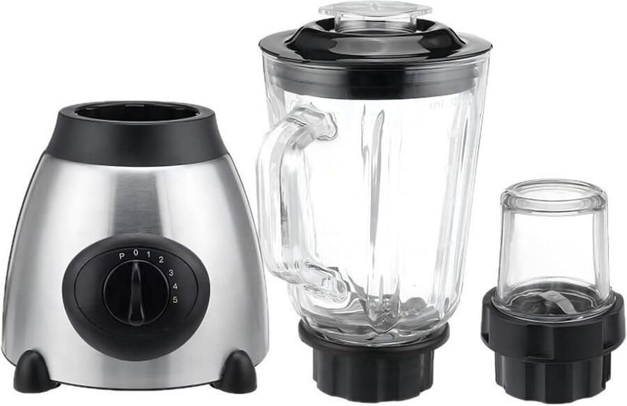 Keuken Mixer Voedselprocessor Kruiden Snel Ingrediënten Mixen Continue Toevoeging Deksel 1.5 Liter Inhoud Zwart