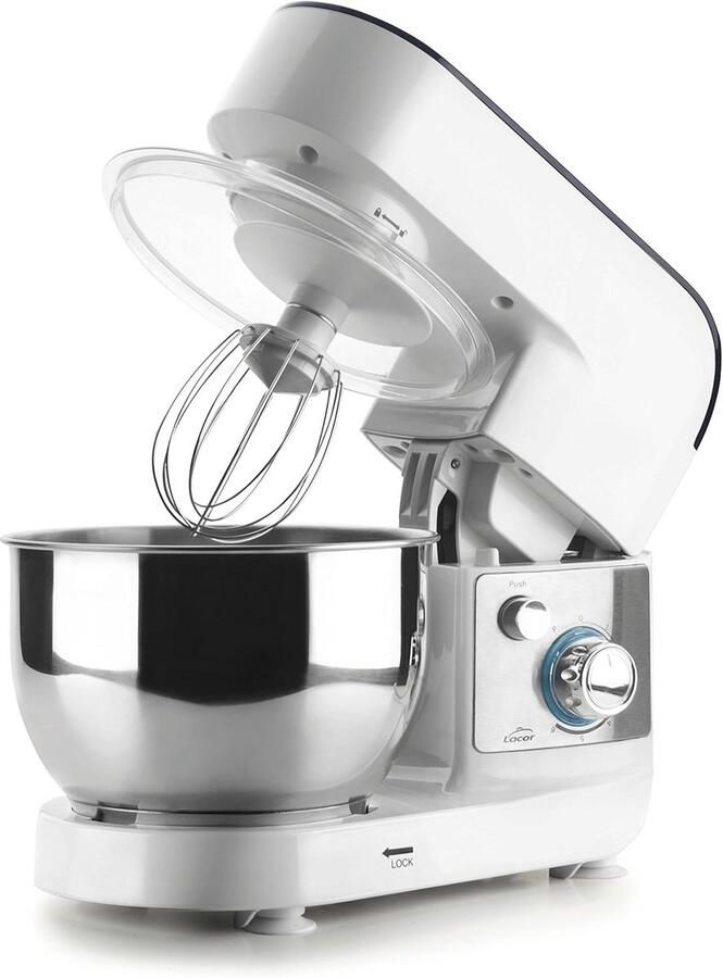 Keukenmixer met Kom en 6 Snelheden voor Menger en Kneedmachine