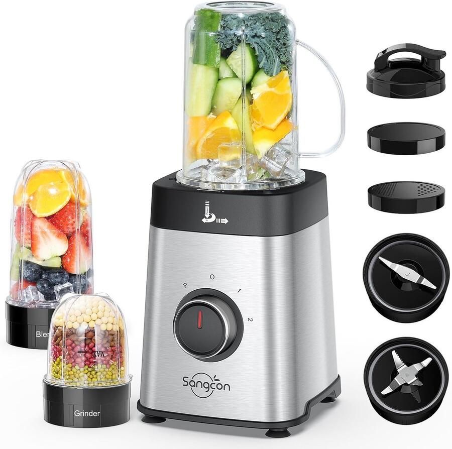 Keukenmixer Persoonlijke blender Smoothies maken Meerdere accessoires 43 x 272 x 14 cm Roestvrij staal