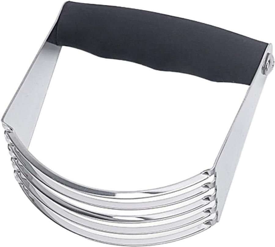 Keukenmixer Roestvrijstaal Deegklopper Beslagmaker Thuis Bakken Ergonomische Handgreep 12 x 11 cm Zwart