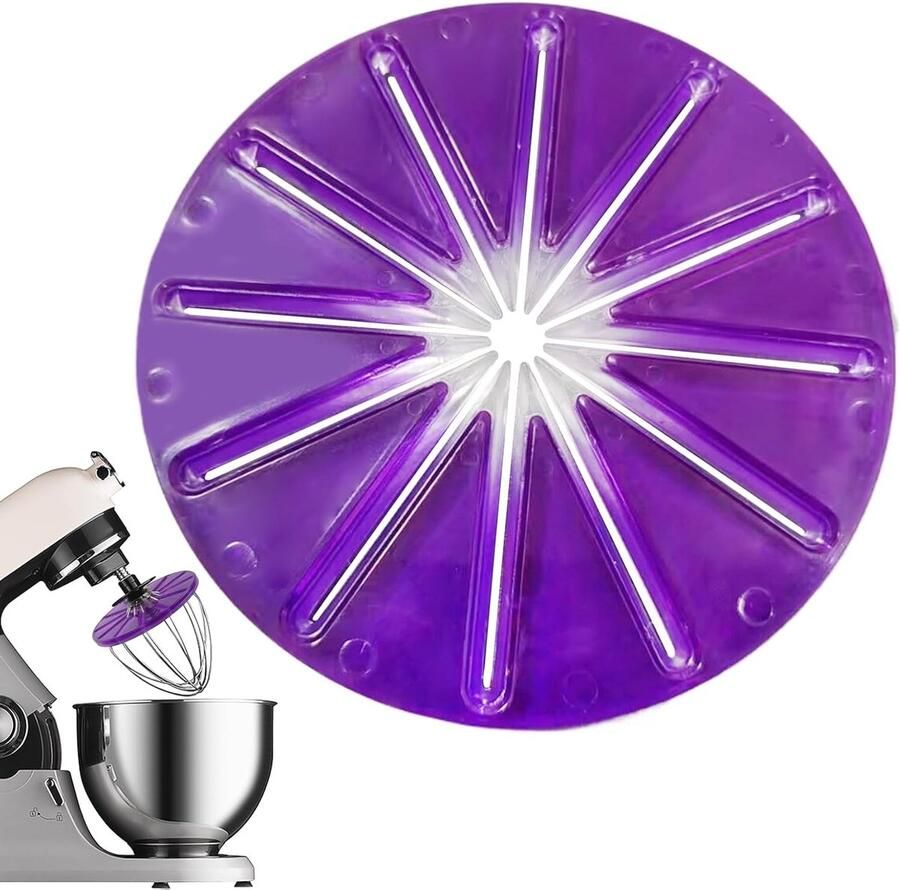 Keukenmixer Spatbescherming Mengkop Accessoire Schoon Mengen Krasvrije Bevestiging 14.5cm Diameter Paars