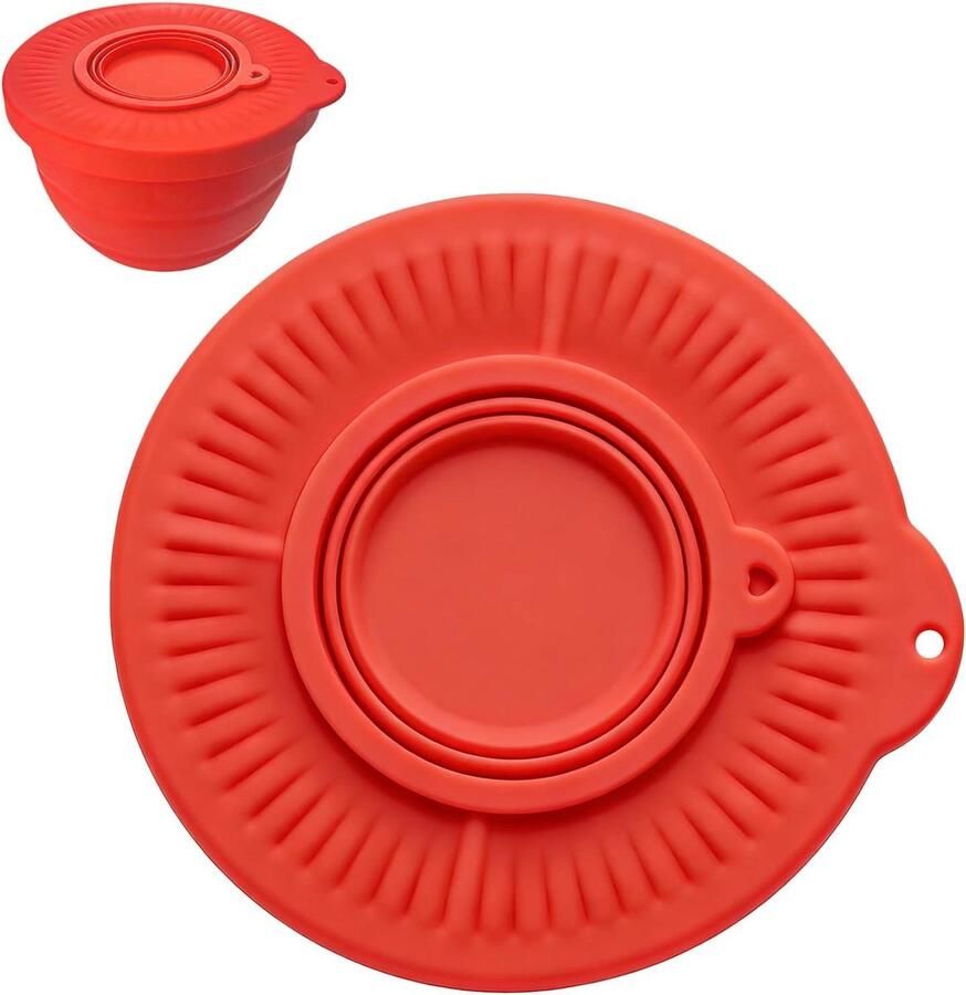 Keukenmixer Spatscherm Mengkom Spatbeschermer Schoon Bakken 4-in-1 Lekvrij Deksel 4.25-4.75 Liter Kom Rood