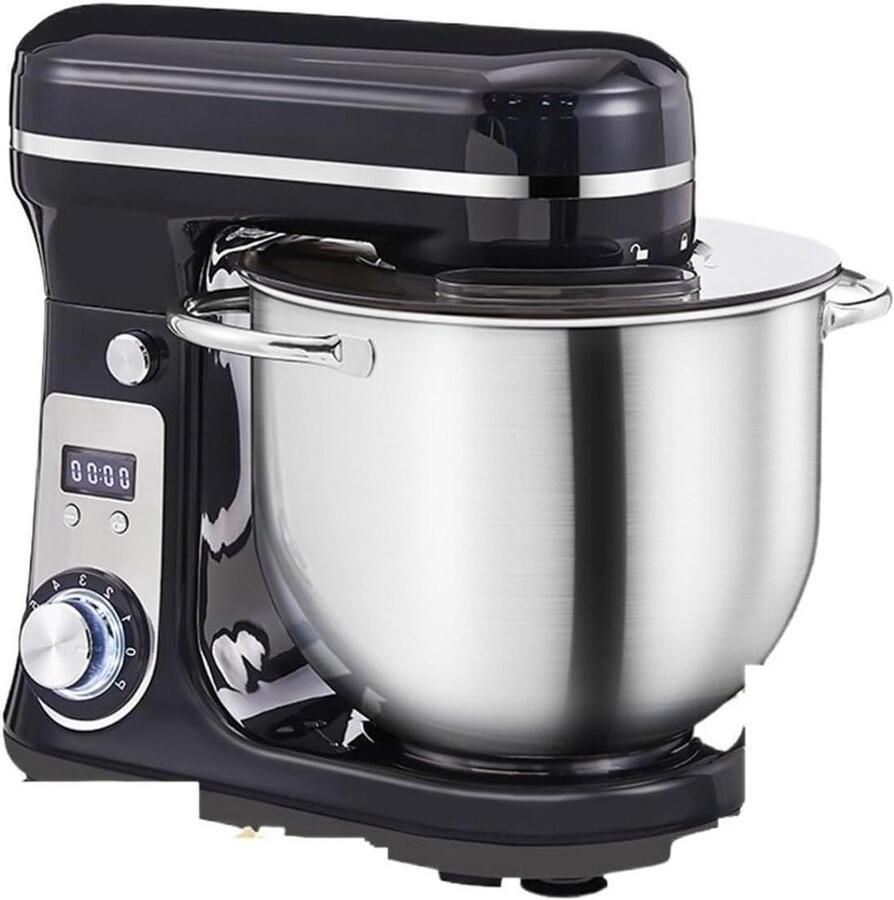 Keukenmixer Standmixer Garde Bakken en Koken Krachtige Stille Motor 6 Liter Kom Zwart