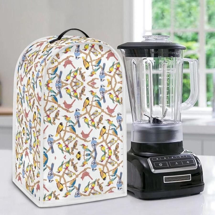Keukenmixerhoes Apparaatbeschermer Keuken Organisatie Met handvat 40 cm lengte Vogelpatroon