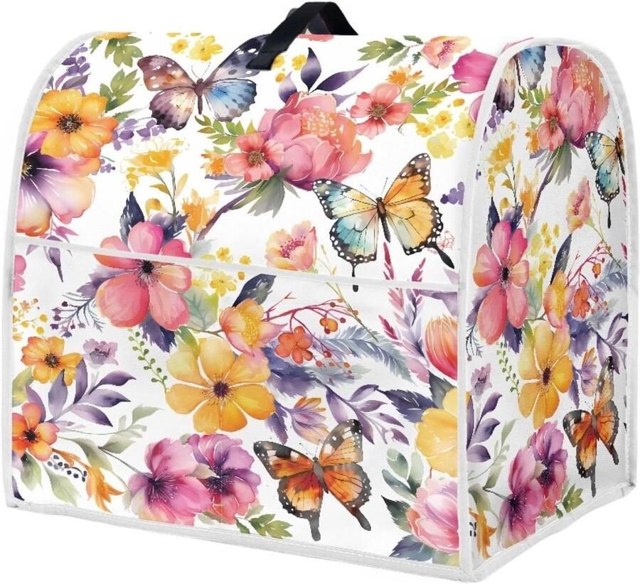Keukenmixerhoes Mixerbeschermer Keuken Decoratie Met Handige Zakken 38 x 275 x 37 cm Bloemenprint