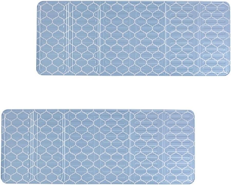 Keukenolie Afscherming Spatdeksel Kookplaat Koken Beschermen Opvouwbaar Ontwerp 2 Stuks Blauw